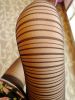 Blancho LZSA098-1 Sexy Black Sheer Striped Stocking