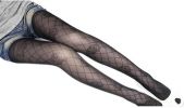 Blancho LZSA079-1 Sexy Black Sheer Rose Stocking