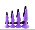 Sex Shop Purple and Black 4pcs/set 4Size Silicone Anal Plug Anal Massage Stimulate Insert Anus Adult Game Sex Toy